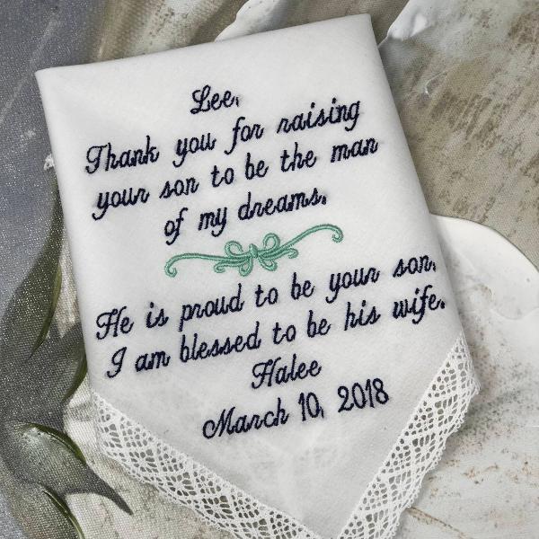 Mother of the Groom gift. Mother of the bride gift . Mother in Law Gift, mother in law wedding gift Wedding Handkerchief Hankies Hankerchief