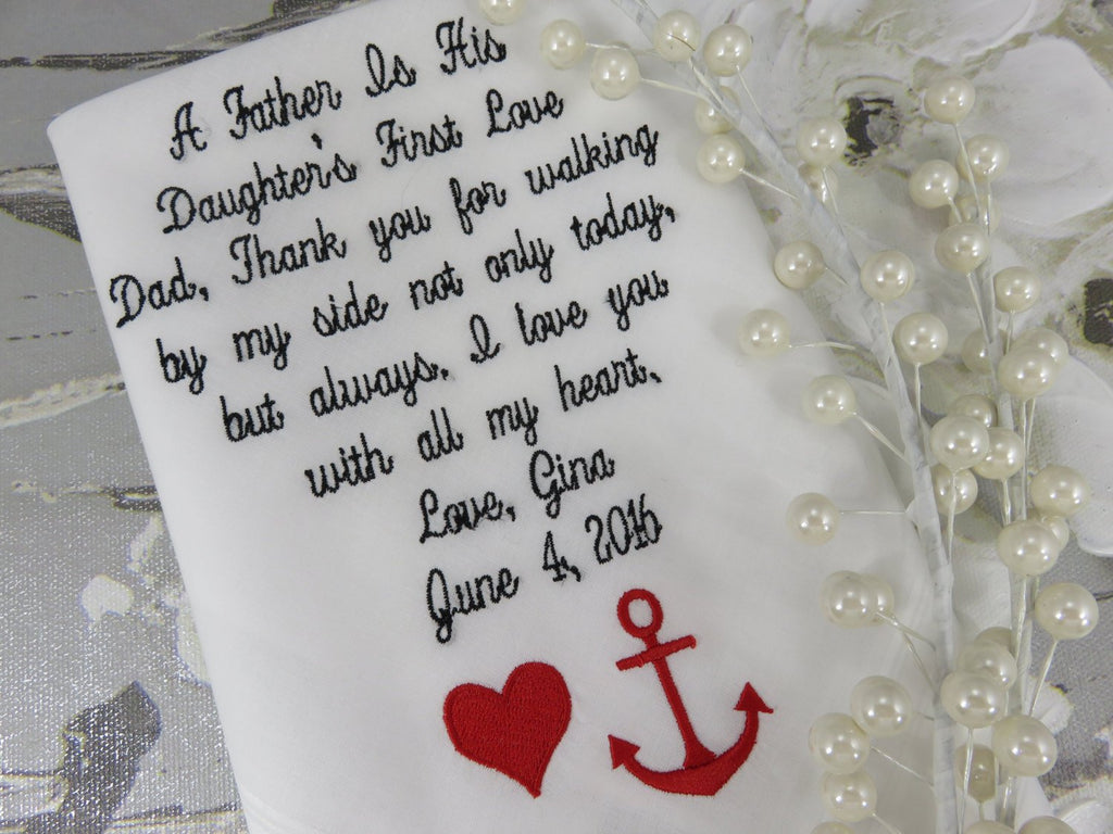 Wedding Favors Custom Wedding Handkerchief Embroidered Personalized Wedding Favors For Father Of The Bride Wedding Favors For Wedding Guest