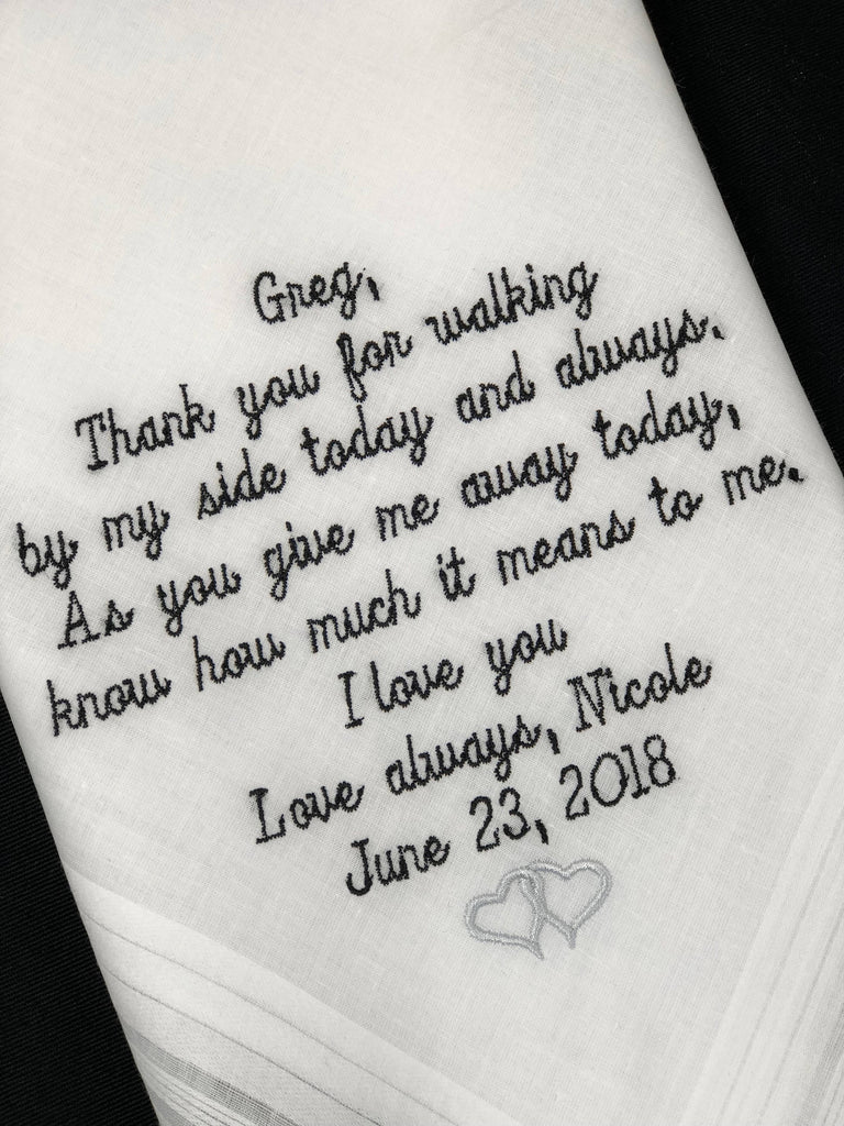 Father Of The Bride Handkerchief-Father of the Bride Gift Father Of The Groom gift wedding Handkerchief Wedding Planning Gift for Bride